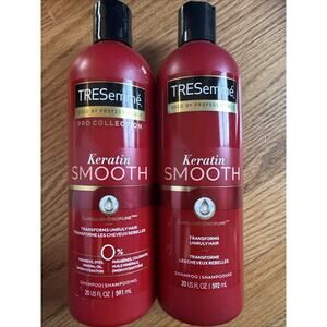 Lot Of 2 TRESemme Keratin Smooth Shampoo 20 fl oz Transforms Unruly Hair NEW